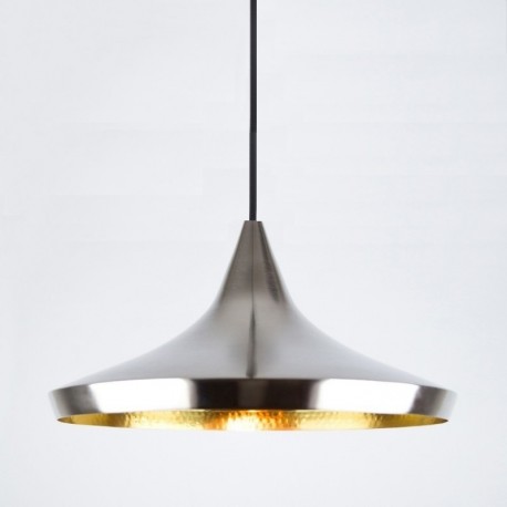 Lampara Tom Dixon Beat Silver Wide Plateada Decoracion Minimalista Moderna