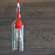 Lámpara Botella De Cristal Con Socket De Silicón Rojo Colgante Techo