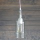 Lámpara Botella De Cristal Con Socket De Silicón Blanco Colgante Techo