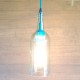 Lámpara Botella De Cristal Con Socket De Silicón Azul Colgante Techo