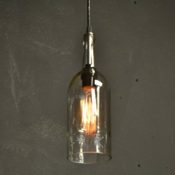 Lámpara Botella Transparente Industrial Retro Vintage Edison Decorativa
