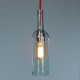 Lámpara Botella Vintage Cristal Vidrio Transparente Colgante Techo Edison