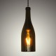 Lámpara Colgante Botella Vino Verde Cristal Vidrio Bar Barra Decorativa
