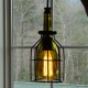 Lámpara Botella Con Jaula Artesanal Hecha a Mano Cristal Cortado Retro