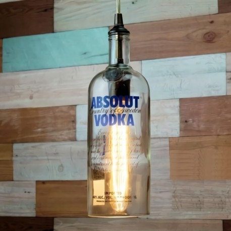 Lámpara Botella Vodka Absolut Iluminación Decoración Iluminación Retro