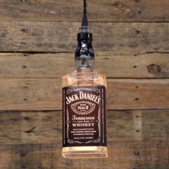 Lámpara Botella Whiskey Jack Daniels Iluminación Decoración Bar Barra
