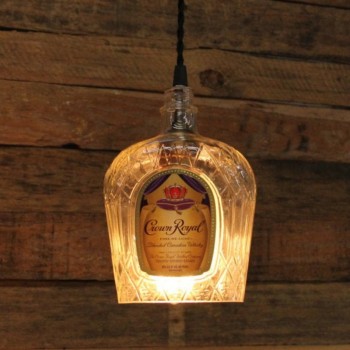 Lámpara Botella Whiskey Crown Royal Iluminación Bar Barra Restaurante