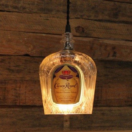Lámpara Botella Whiskey Crown Royal Iluminación Bar Barra Restaurante