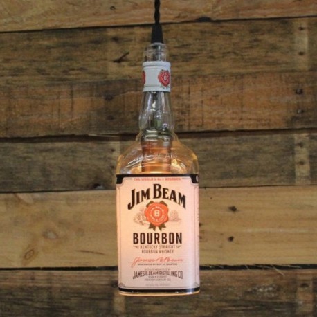 Lámpara Botella Whiskey Jim Beam Decoración Estilo Elegancia Bar Barra 