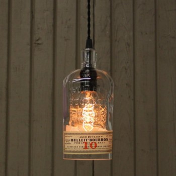 Lámpara Botella Whiskey Bulleit Bourbon Iluminación Decoración Estilo