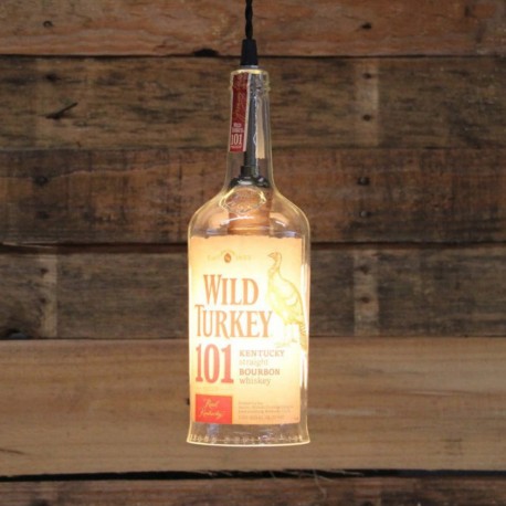 Lámpara Botella Whiskey Wild Turkey 101 Bourbon Colgante Edison Retro
