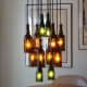 Candelabro Vintage Lampara Industrial 12 Botellas De Vino Edison