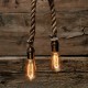 Candelabro Rope Lampara Vintage Industrial Cuerda 2 Focos Edison
