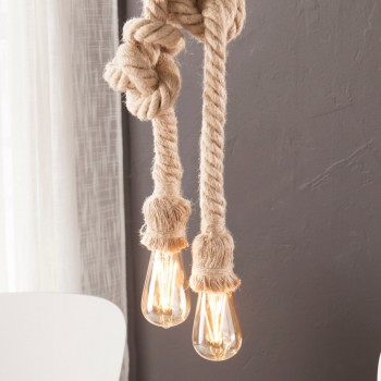 Lampara Vintage Industrial Cuerda Colgante Suave Edison Doble