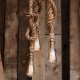 Candelabro Lámpara Vintage Industrial Nudo Cuerda 3 Focos