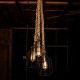 Candelabro Rope Lampara Vintage Industrial Cuerda 3 Cages Edison