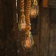 Candelabro Rope Lampara Vintage Industrial Cuerda 3 Jaulas Edison