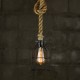 Lámpara Colgante Techo Vintage Cuerda Con Jaula Foco Edison Birdcage