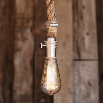 Lampara Vintage Industrial Cuerda Colgante Edison Clasico