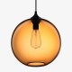 Lampara Vintage Industrial Colgante Cristal Globo Ambar Antigua Edison
