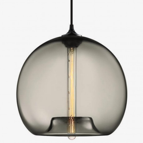 Lampara Vintage Industrial Colgante Cristal Stamen Smoke