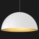 Lámpara Colgante Techo Domo 50 Cms Blanco Dorado Vintage Industrial