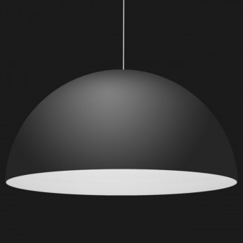 Lámpara Domo Techo 50 Cms Sala Cocina Barra Bar Restaurante Negro Blanco