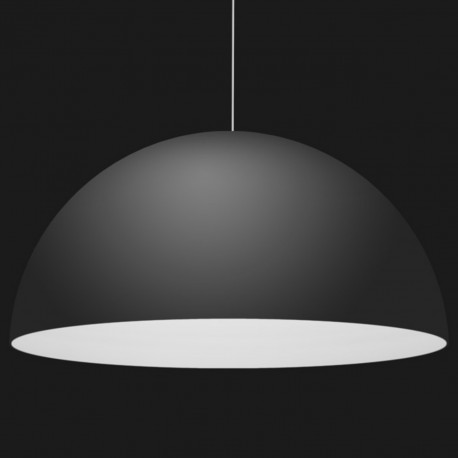 Lámpara Domo Techo 50 Cms Sala Cocina Barra Bar Restaurante Negro Blanco