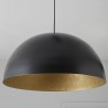 Lámpara Domo Negro Dorado