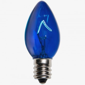 Foco Azul Vela Antique Repuesto Reemplazo Exteriores Retro C7 E12 7W