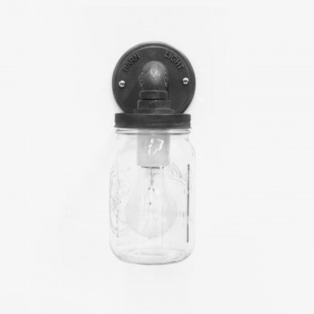 Lampara Vintage Industrial Mason Jar Edison Retro