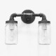 Lampara Vintage Industrial Mason Jar Doble Edison