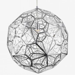 Lámpara Colgante Industrial Techo Tom Dixon Etch Web Steel 60 Cms