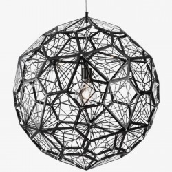 Lámpara Colgante Industrial Techo Tom Dixon Etch Web Black 60 Cms