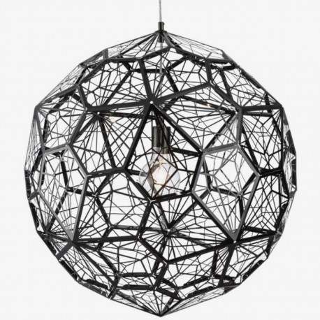 Lámpara Colgante Industrial Techo Tom Dixon Etch Web Black 60 Cms