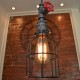 Lampara Vintage Industrial Pipe Birdcage Llave Roja