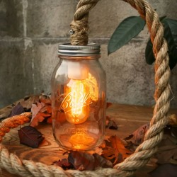 Mason Jar Cuerda Boca Regular
