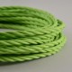 Cable Textil Trenzado Torcido Verde Lima Reemplazo Lámparas Luminarias