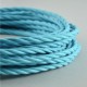 Cable Textil Trenzado Torcido Azul Menta Reemplazo Lámparas Luminarias