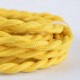 Cable Textil Trenzado Torcido Amarillo Reemplazo Lámparas Luminarias