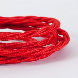 Cable Trenzado Torcido Rojo Reemplazo Lámparas Luminarias Iluminación