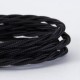 Cable Trenzado Torcido Negro Reemplazo Lámparas Luminarias Iluminación