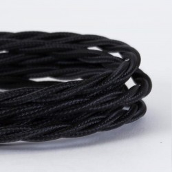 Cable Trenzado Torcido Negro Reemplazo Lámparas Luminarias Iluminación