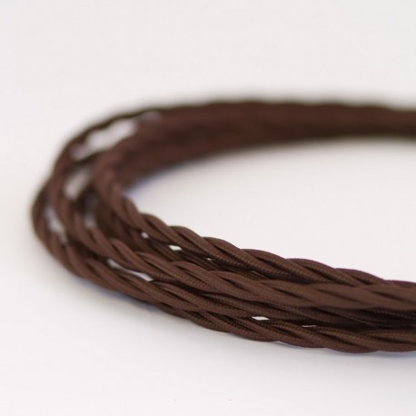 Cable Trenzado Torcido Chocolate Oscuro Café Lámparas Luminarias Iluminación