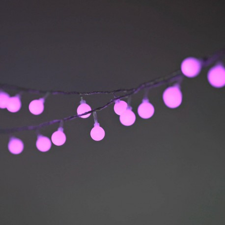 Luces de Globo LED Halloween Fiesta Recamara Morado Purpura 8.5 Mts