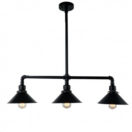 Candelabro 3 Lamparas Vintage Industrial Edison Classic Shade