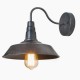 Lámpara Vintage Industrial Cafetería Bar Cuello Cisne Factory Negro