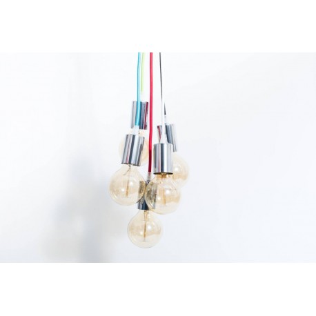 Candelabro Lampara Vintage Industrial Racimo 5 Bombillas Edison