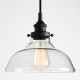 Lámpara Vintage Industrial Colgante Cristal Antique Transparente Negro 
