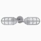 Lampara Vintage Industrial Miner Sconce Doble Antique Plata